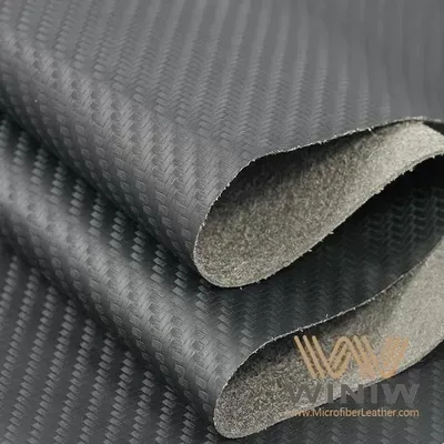 Kohlenstoffbeutel veganer Leder 0,7 mm strukturiertes geprägter Lederblatt für Auto